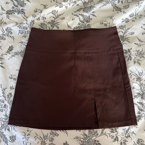 Garage Brown Mini Skirt - Picture 1 of 1